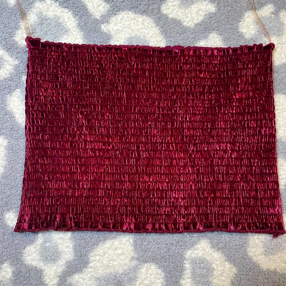 Maroon Tube Top. Strapless. Never worn